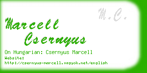 marcell csernyus business card